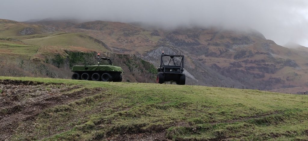 Agile extreme-terrain vehicles undergoing testing at Ardnamurchan